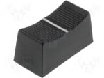 Копче за плъзгащ потенциометър CS1/4-BLK Копче: плъзгач; черен; 23x11x11mm; широчина на плъзгача 3/4mm